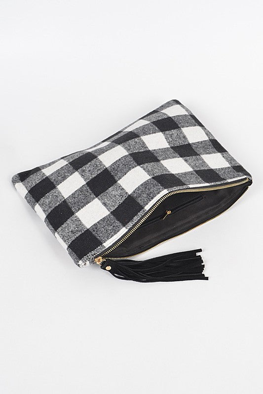 Buffalo Check Large Envelope Clutch