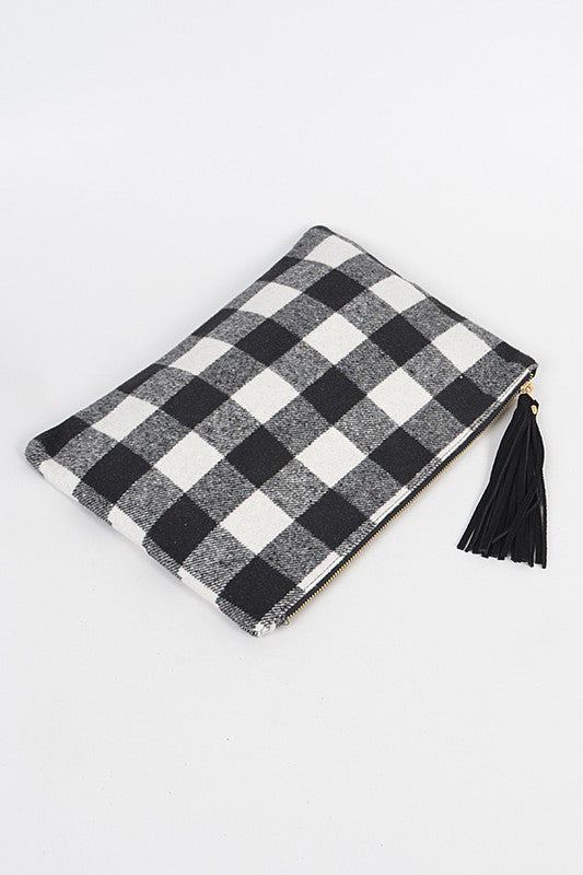 Buffalo Check Large Envelope Clutch