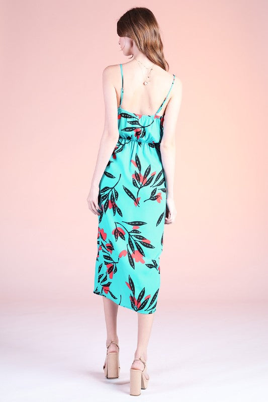 Havana Fern Wrap Skirt Midi Dress