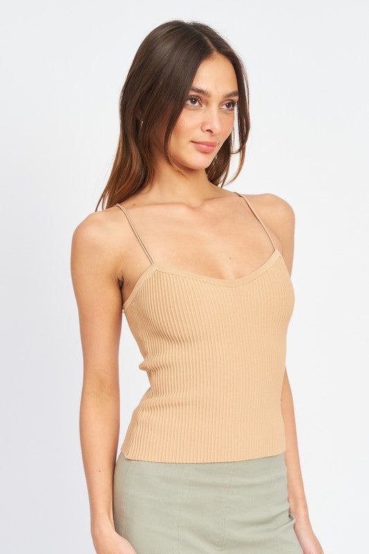 SPAGHETTI STRAP CAMI TOP