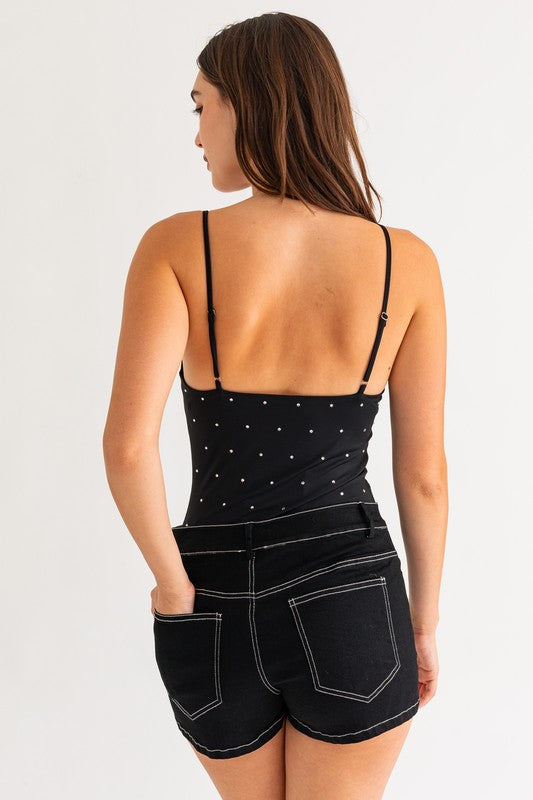 HOT FIX SLEEVELESS BODYSUIT