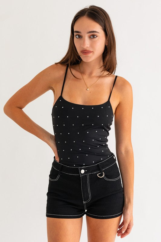 HOT FIX SLEEVELESS BODYSUIT