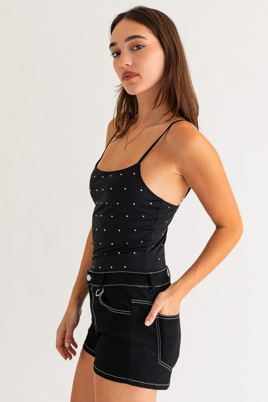 HOT FIX SLEEVELESS BODYSUIT