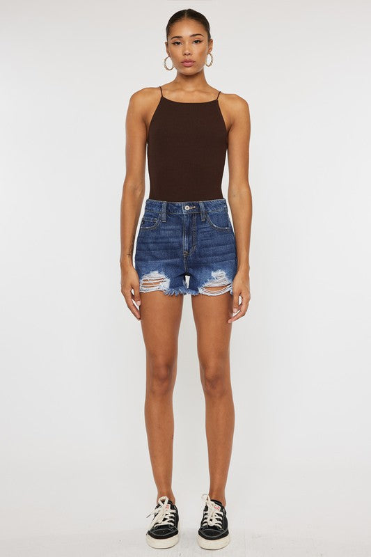 HIGH RISE MOM SHORTS -KC9145D