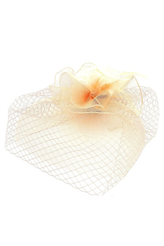 Flower Mesh Flapper Fascinator s7