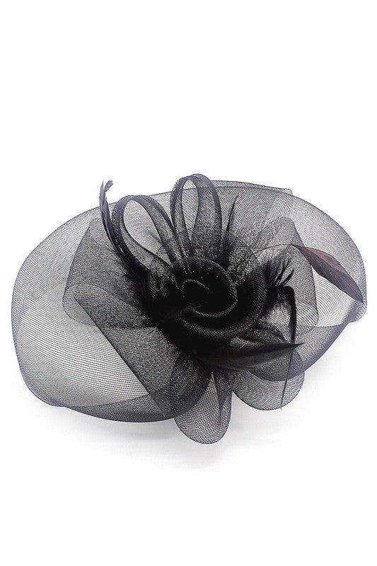 Flower Mesh Flapper Fascinator s9