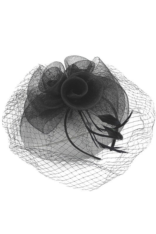 Flower Mesh Flapper Fascinator s10