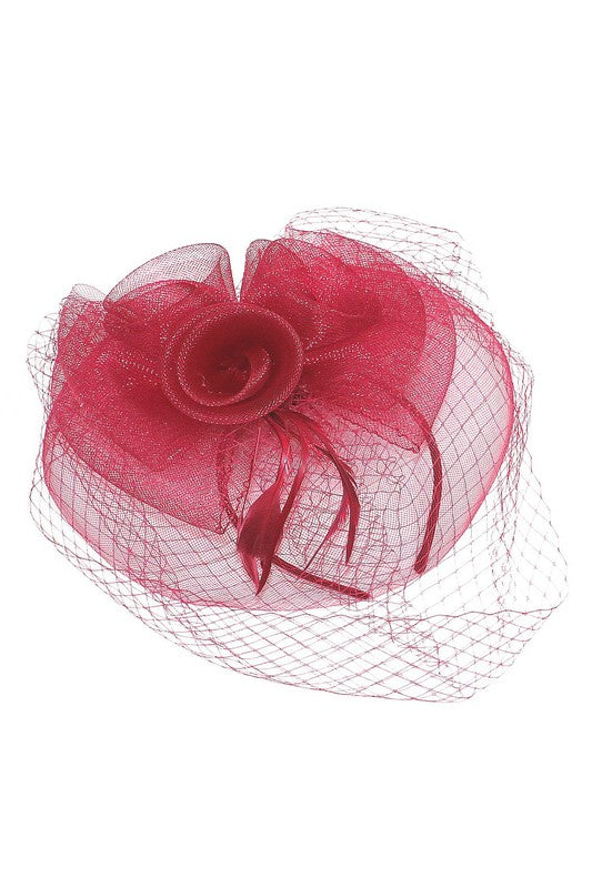 Flower Mesh Flapper Fascinator s10