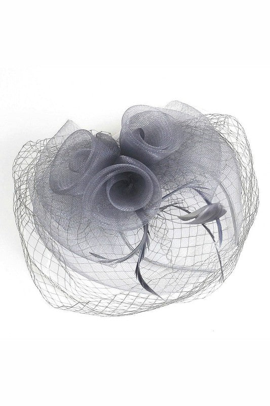 Flower Mesh Flapper Fascinator s10