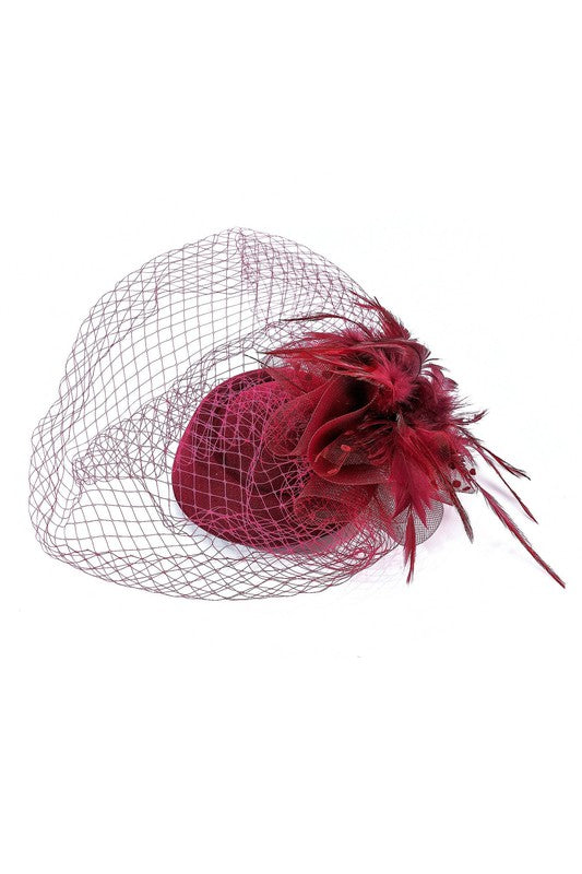 Flower Mesh Flapper Fascinator s12