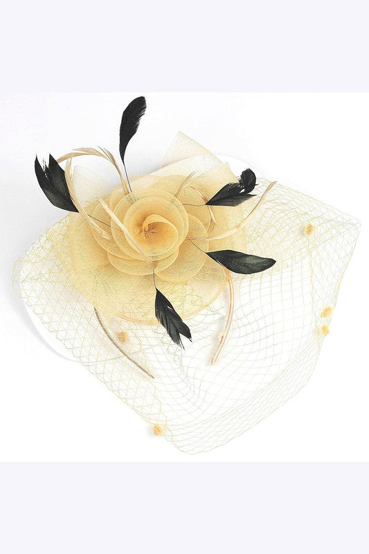 Flower Mesh Flapper Fascinator s11