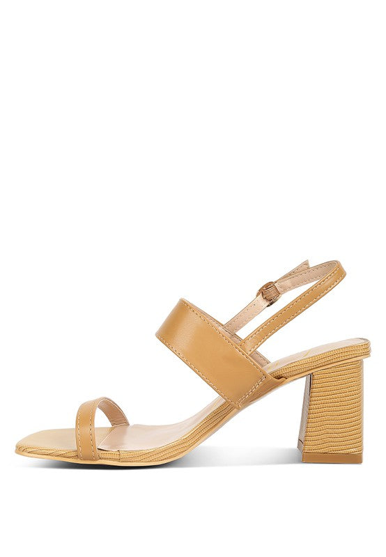 KIRK Elasticated Gussets Block Heel Sandals