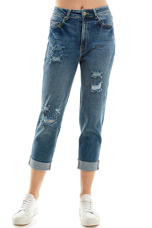 Women's Stretch Roll-up Denim Pant