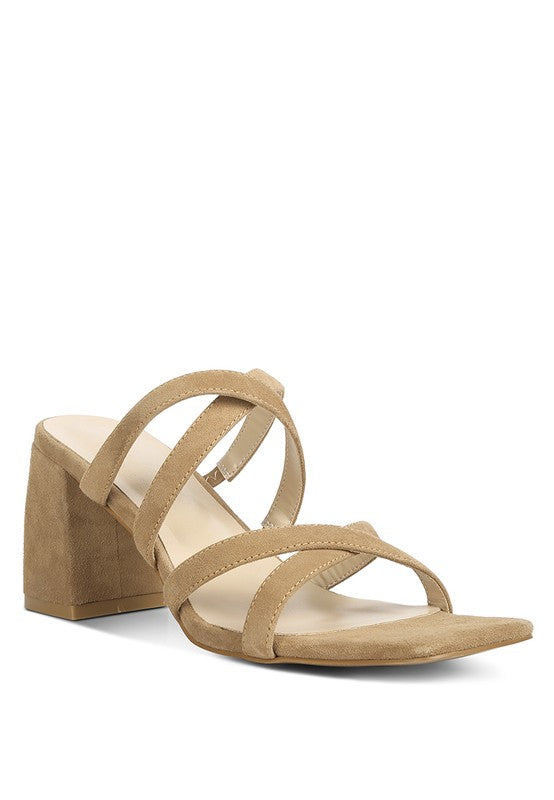 VALENTINA Strappy Casual Block Heel Sandals