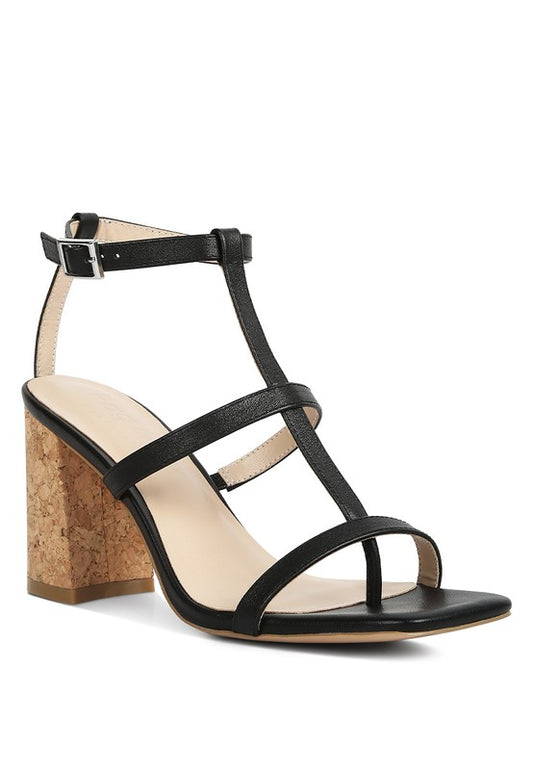 MIRABELLA Open Square Toe Block Heel Sandals