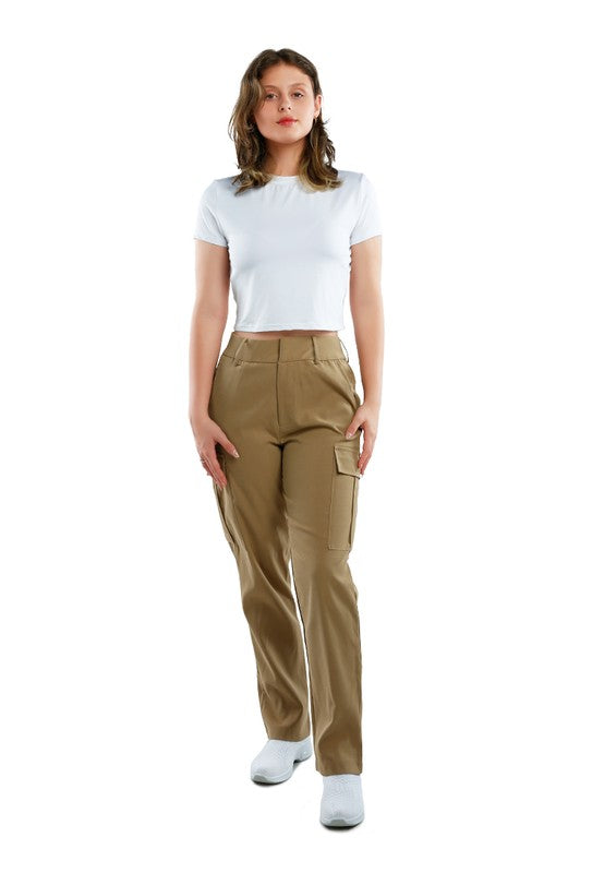 Casual High Waist Straight Pants