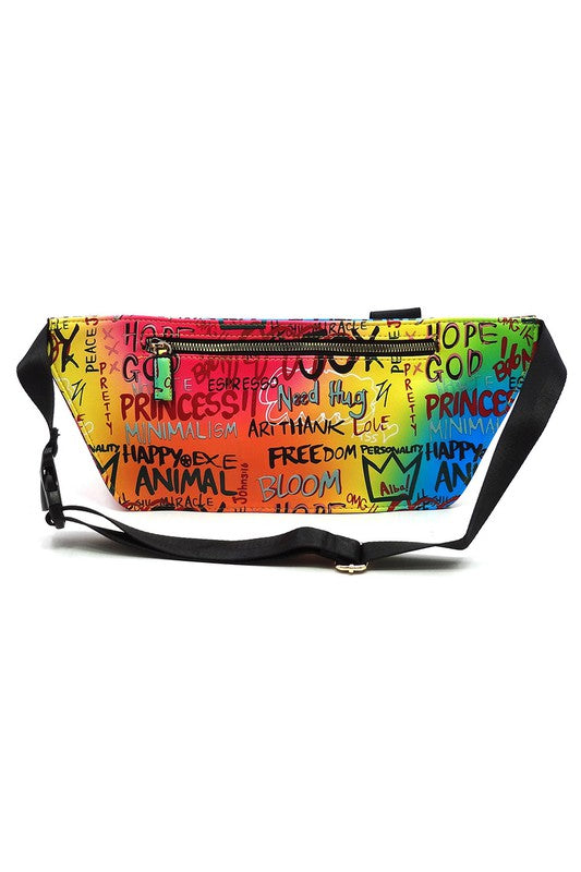 Multi Graffiti Fanny Bag Waist Bag