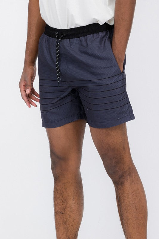 Men's Blue stripes Swim Shorts