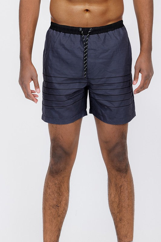 Men's Blue stripes Swim Shorts