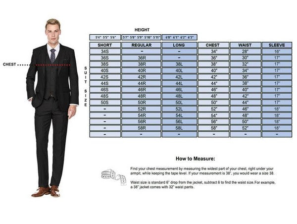 Men's Premium 3 pcs Slim Fit Tuxedo Set - Regular