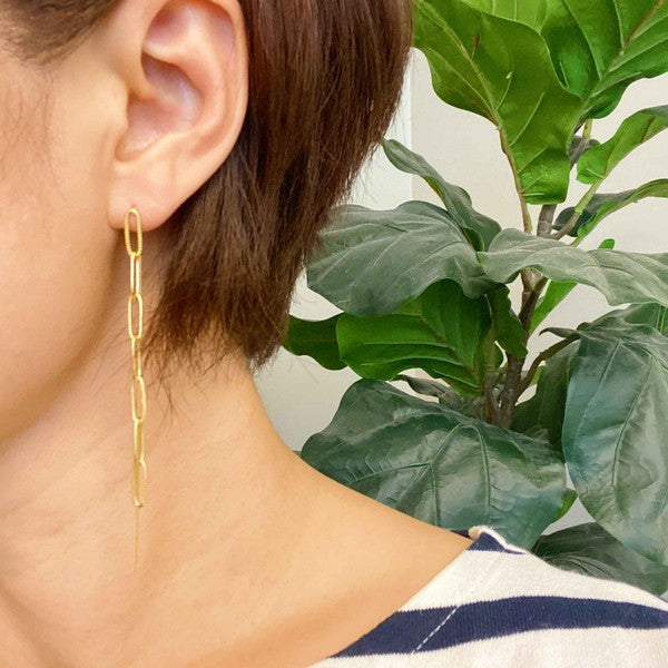 Double Chain Drop Earrings