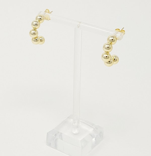 Golden Dots Hoop Earrings