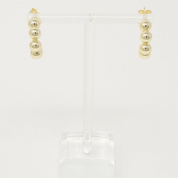 Golden Dots Hoop Earrings