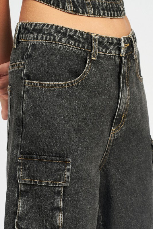 CARGO LOW WAIST JEANS