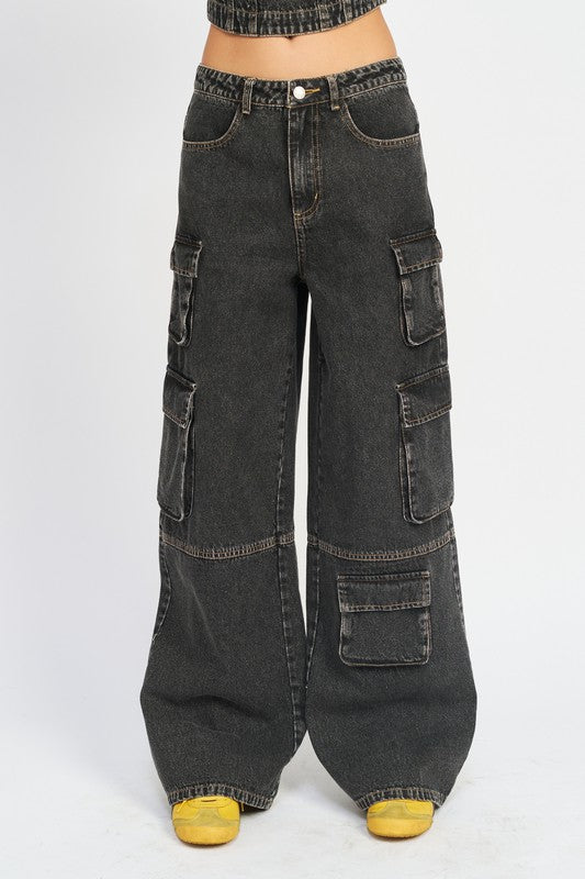 CARGO LOW WAIST JEANS