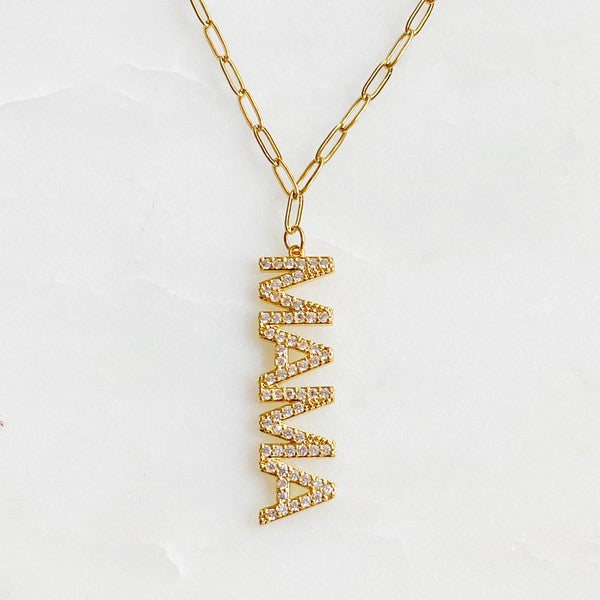 Mama Drop Pendant Necklace