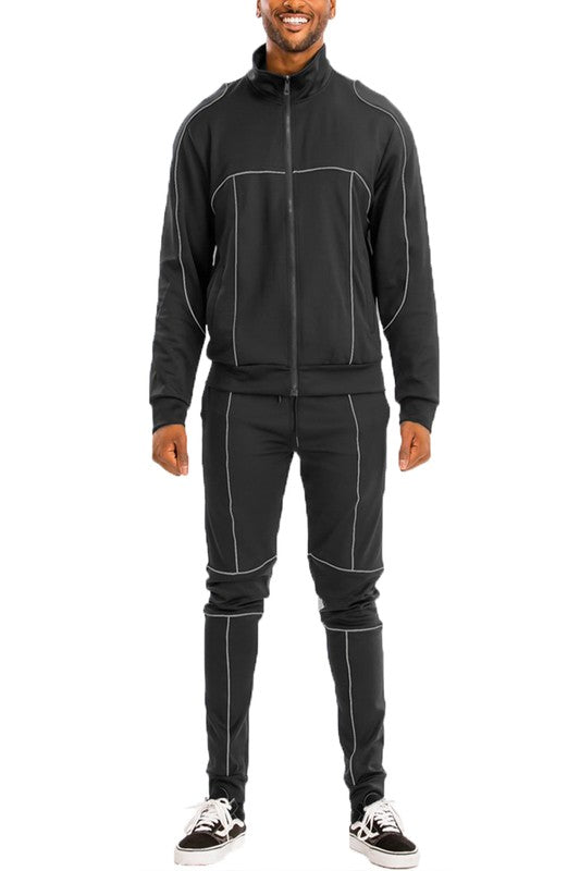 Reflective Piping Track Set – StushCoutureApparel