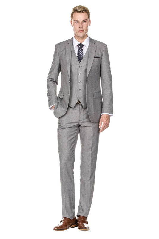 Men's Signature 3-Piece Slim Fit Suits - Short