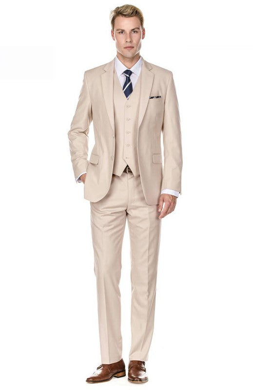 Men's Signature 3-Piece Slim Fit Suits - Short