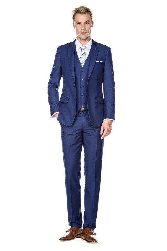 Men's Signature 3-Piece Slim Fit Suits - Short