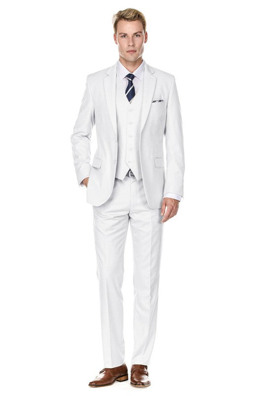 Men's Signature 3-Piece Slim Fit Suits - Short