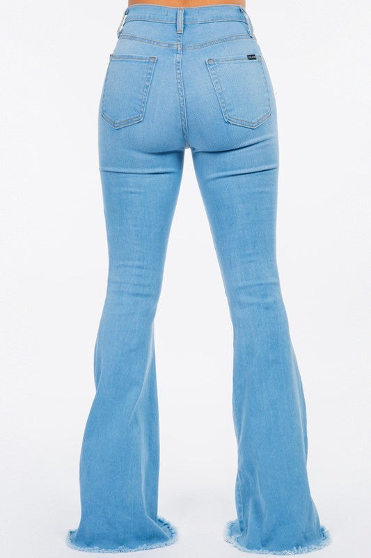 Classic Bell Bottom Jean in Light Denim