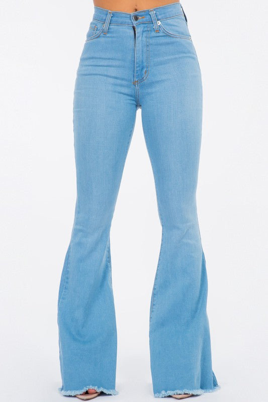 Classic Bell Bottom Jean in Light Denim