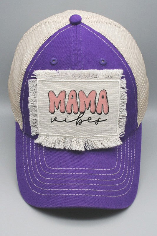 Pinkish Mama Vibes Graphic Patch Hat