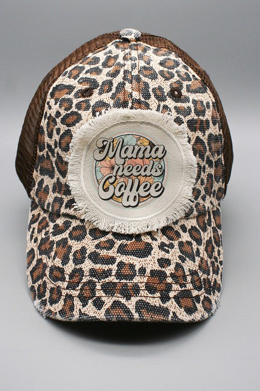 Mama Needs Coffee Graphic Patch Hat