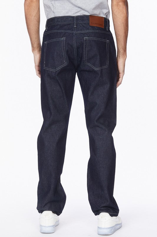 Men's Straight Loose Fit Denim Jeans