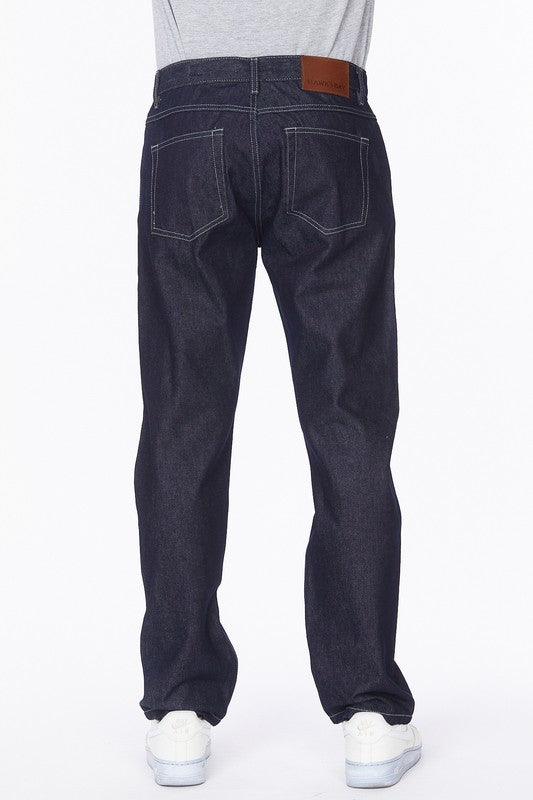 Men's Straight Loose Fit Denim Jeans