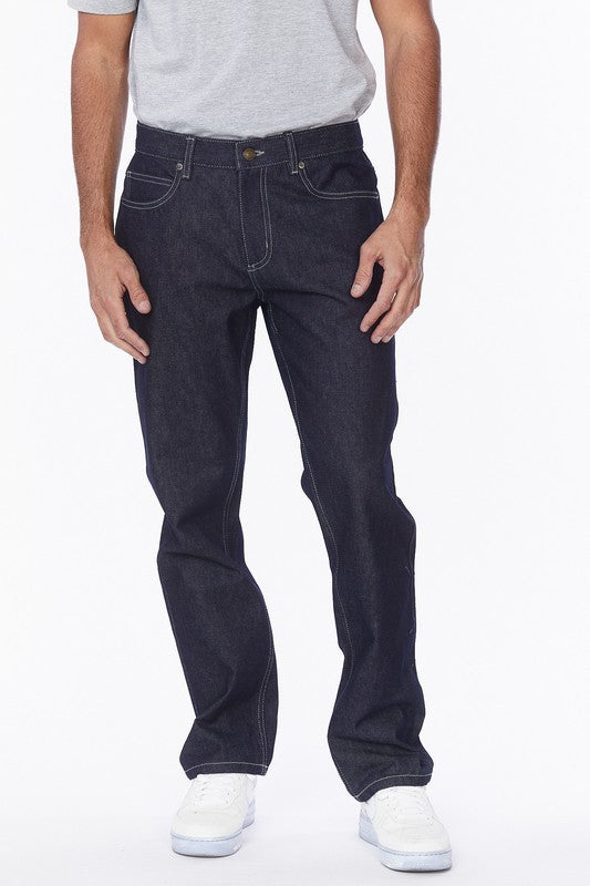 Men's Straight Loose Fit Denim Jeans