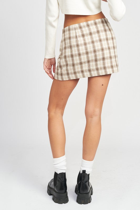 Men's Square Printed Mini Skirt