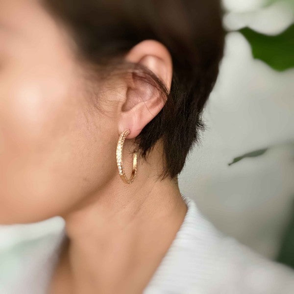 Plain Or Shine Reversible Hoop Earrings