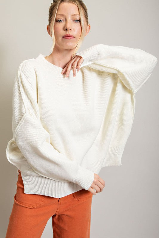 Long Sleeve Ribbed Sweater