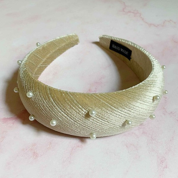 Silky Velvet Pearl Headband