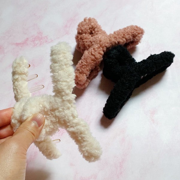 Teddy Love Hair Claw Set Of 3