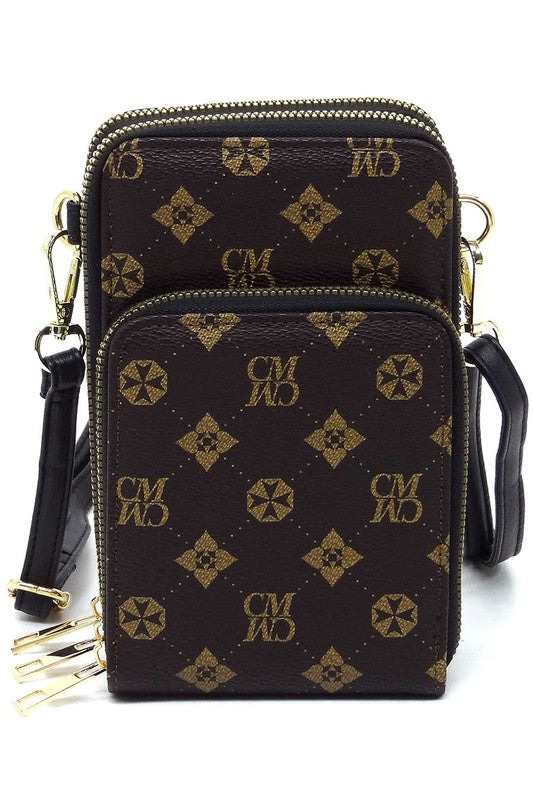 Monogrammed Crossbody Bag Cell Phone Purse