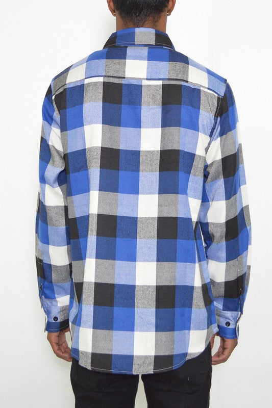 Men's Long Sleeve Checkered Flannel Shirt