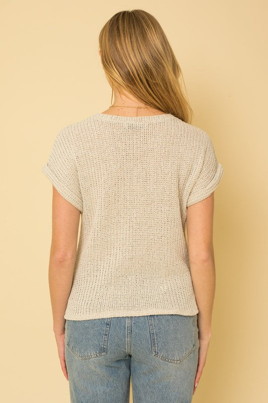 Short Sleeve Bottom Twist Top